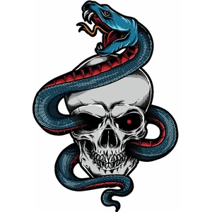 Sticker Usta Yılan ve Kurukafa Sticker 00519