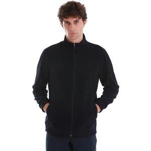 Lacivert Regular Fit Tam Fermuarlı Polar Sweatshirt