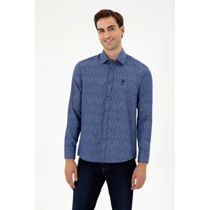 U.S. Polo Assn. Erkek Lacivert Gömlek Desenli 50296864-VR033