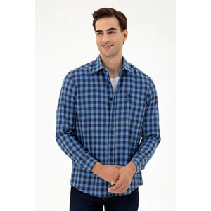 U.S. Polo Assn. Erkek İndigo Gömlek Desenli 50296607-VR028