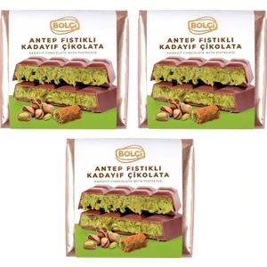 Fıstıklı Kadayıf Dolgulu Sütlü Dubai Çikolatası 100 gr x 3 Adet