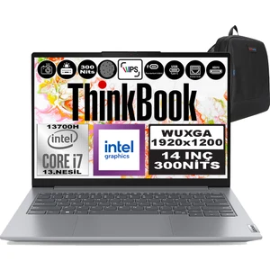 Thinkbook 14 G6 Irl Intel Core I7 13700H 32GB Ddr5 512GB SSD 14" Wuxga 300NITS IPS Windows 11 Pro Taşınabilir Bilgisayar 21KG004NTRP09 + Zetta Çanta