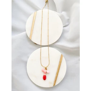 Perline Blu Renkli Harfli Kolye