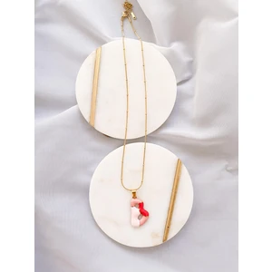 Perline Blu Renkli Harfli Kolye