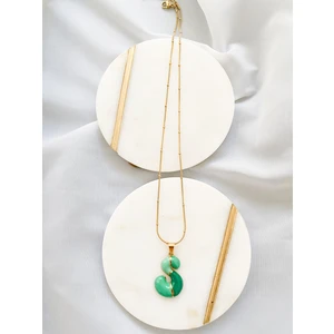 Perline Blu Renkli Harfli Kolye