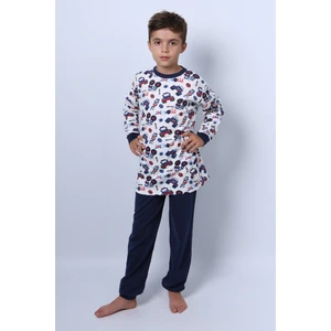 Erkek Çocuk Pijama Takımı Baskılı Ribanalı C69