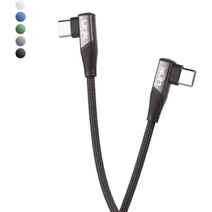 Linktech K595 Safe 60W Type-C - Type-C 90 Derece Data/şarj Kablosu 1.5mt