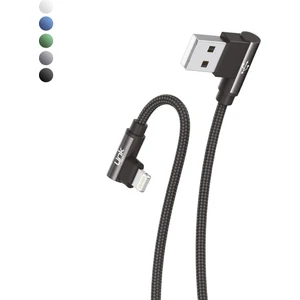 Linktech K593 Safe Iph Lightning 90 Derece Data/şarj Kablosu 3A 1.5mt