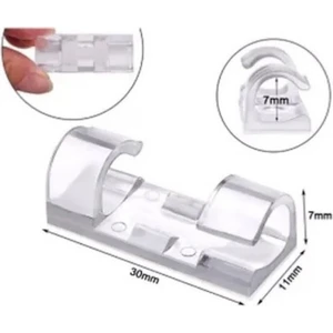 20 Adet Kablo Sabitleyici Yapışkanlı Tutucu Klips Elektrik Kablo Saklayıcı Toplayıcı Set