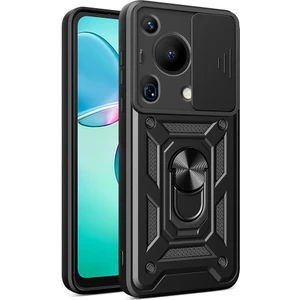 Huawei Pura 70 Ultra Kılıf Magnetik Standlı Kamera Korumalı Sürgülü Vega Kapak