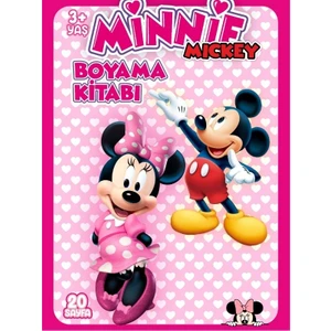 Minnie Mickey, Çocuklar Için Eğlenceli Boyama Kitabı, (+20), (Tam Sayfa Resimli Boyama Kitabı)