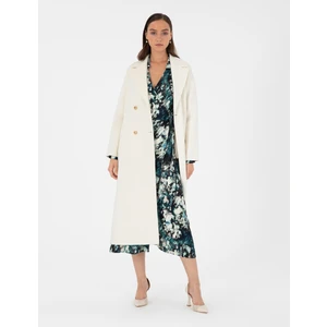 Pierre Cardin Kadın Ekru Kaşe Kaban 50290348-VR019