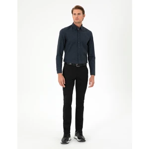 Pierre Cardin Erkek Siyah Slim Fit Basic Kanvas Pantolon 50292522-VR046