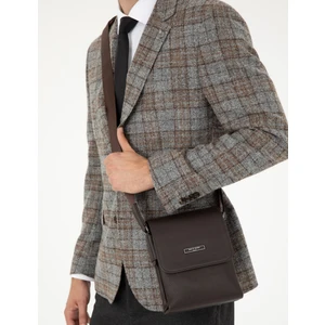 Pierre Cardin Erkek Erkek Kahverengi Deri Omuz Çantası 50296095-VR029