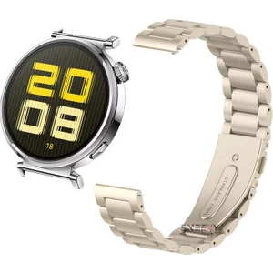 Huawei Watch Gt5 41MM Ile Uyumlu Ironweft Paslanmaz Döküm Çelik Metal Kordon