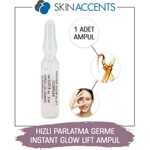 Skin Accents Hızlı Parlatma Ve Germe Ampul 1 Adet Instant Glow & Lift Complex Cilt Serumu Dermaroller Dermapen Serum