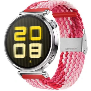Huawei Watch Gt 5 41MM Ile Uyumlu Metal Klips Solo Fiberlink Kumaş Örgü Kordon
