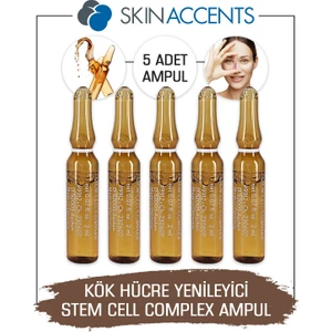 Skin Accents Kök  Ampul 5 Adet Stem Cell Complex Cilt Serumu Dermaroller Dermapen Serum