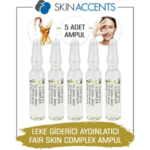 Skin Accents Ampul 5 Adet Fair Skin Complex Cilt Serumu Dermaroller Dermapen Serum