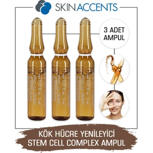 Skin Accents Kök  Ampul Stem Cell Complex Cilt Serumu 3 Adet Dermaroller Dermapen Serum
