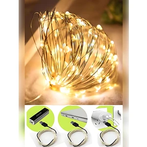 Peri LED Işık 10 Metre Gün Işığı USB ile Çalışan Çok Amaçlı Dekoratif Aydınlatma
