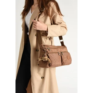 Çok Cepli Hafif Çapraz Askılı Kadın Postacı Çanta Klinkır Kumaş 30*20 cm Omuz Çantası Su Itici Kumaş