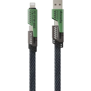 Azeada 65W Çoklu USB Type-C ve Lightning Örgülü Şarj ve Data Kablosu - 1.5 Metre 65 W