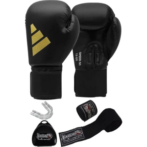 ADISBG50 SPEED50 Adidas Boks Eldiveni Kick Boks Muay Thai Boks Eldiveni, Bandaj ve Dislik 3’lü Set