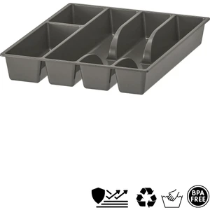 EA Home Concept Çekmece Düzenleyici 31X26 cm Gri Renk Kaşıklık Dolap Içi Düzenleyici