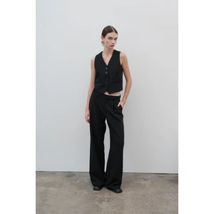 Wide leg yüksek bel pantolon