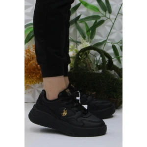 U.S. Polo Assn. Martha Siyah Altın Rahat Kadın Spor Ayakkabı