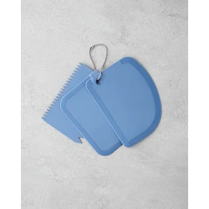 English Home Aline Plastik 3'lü Hamur Spatulası Mutfak Gereci 12,5X10 cm Mavi