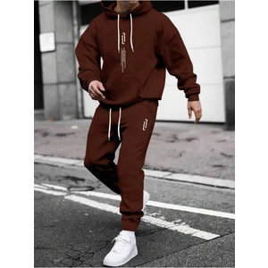 Erkek Dikey Baskılı Oversize Eşofman Takımı