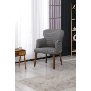 BERJER Koltuk-cafe-ofis-balkon-teras-bahçe-kazayağı buklet kumaş-kahverengi ayak