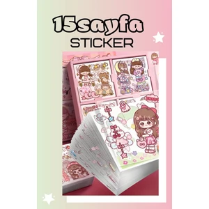 The Cloudish Shop 15 Sayfa Sticker Çıkartma Su Geçirmez Kız Sanrio Kawaii- Bilgisayar Telefon Defter Etiketi