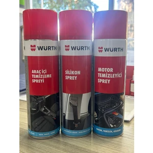 Süper Set Würth Motor Temizleme-Silikon Sprey-Araç Içi Temizleme