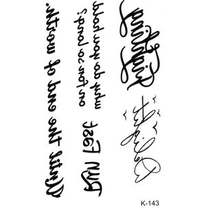 BP Tattoo El Yazısı Geçici Dövme Writing Tattoo