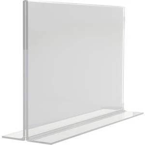 Heroglas A4 T Tipi Yatay Masa Üstü Şeffaf Pleksi / Föylük-Fiyatlık-Menü-Broşürlük