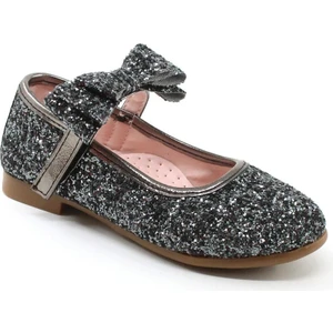 Çok Şık ve Çok Rahat Iç Tabanı Ortepedik Çocuk Günlük Simli Papyonlu Babet