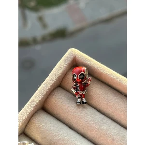 Marvel Deadool Charm / Gümüş Kaplama