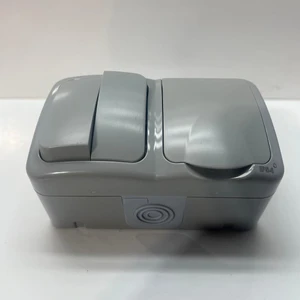 Bella Sıva Üstü Nemliyer Kapaklı Topraklı Priz + Komütatör Gri