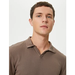 Polo Yaka Tişört Slim Fit Kısa Kollu Pamuklu