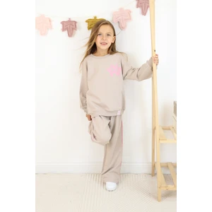 Harika Kids Kız Çocuk Hello Fun Baskılı Ispanyol Paça Iki Iplik Eşofman Takımı