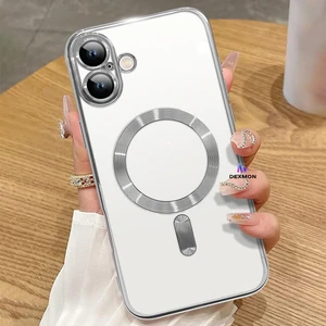 iPhone 16 Plus Kılıf Kamera Lens ve Hoparlör Toz Korumalı Magsafe Şarj Özellikli Esnek Silikon