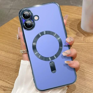iPhone 16 Kılıf Kamera Lens ve Hoparlör Toz Korumalı Magsafe Şarj Özellikli Esnek Silikon