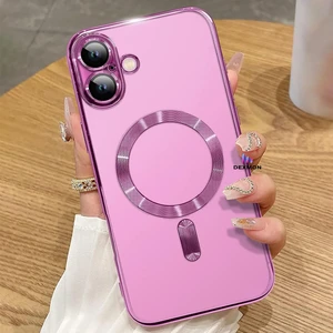iPhone 16 Plus Kılıf Kamera Lens ve Hoparlör Toz Korumalı Magsafe Şarj Özellikli Esnek Silikon