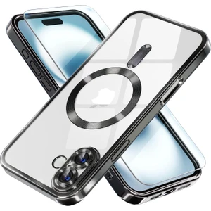 Apple Iphone 16 Kılıf Şeffaf Renkli Kamera Koruma Magsafe Şarj Kapak Demre