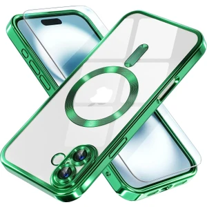 Apple Iphone 16 Kılıf Şeffaf Renkli Kamera Koruma Magsafe Şarj Kapak Demre