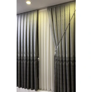 Şık Desenli Pano Fon Gri-Füme (Tek Kanat+Aksesuar)