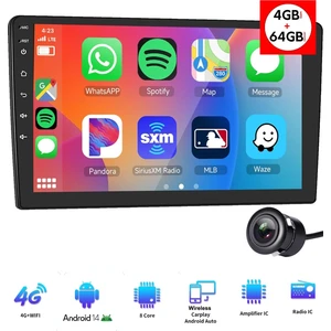 MP1000A Araç Multimedya Sistem 10" Ekran 4gb Ram 64GB Hafıza Android 14 Bluetooh 4g Gps USB Carplay  + Geri Görüş Kamera